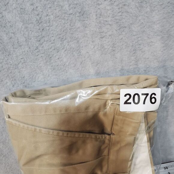 L.L. Bean Pants Mens 35 Tan Chino Cotton Comfort Waist Flat Front Regular Fit - Picture 8 of 8